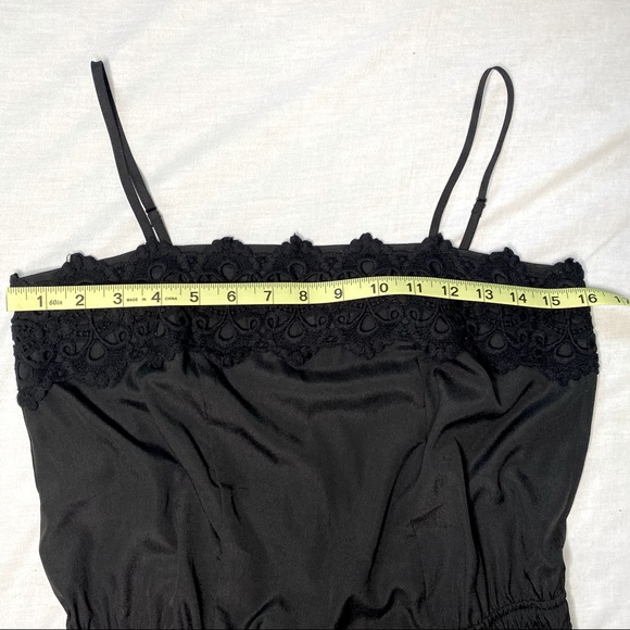 NWT Ann Taylor Black Lace Trim Cinched Jumpsuit - Picture 10 of 10